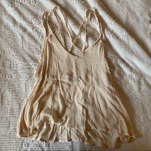 Criss cross silky flowy Tank Top Dee Elle